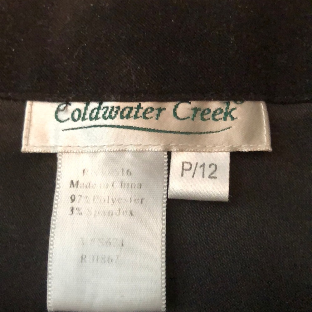 Coldwater Creek black pants size 12P - Picture 2 of 4